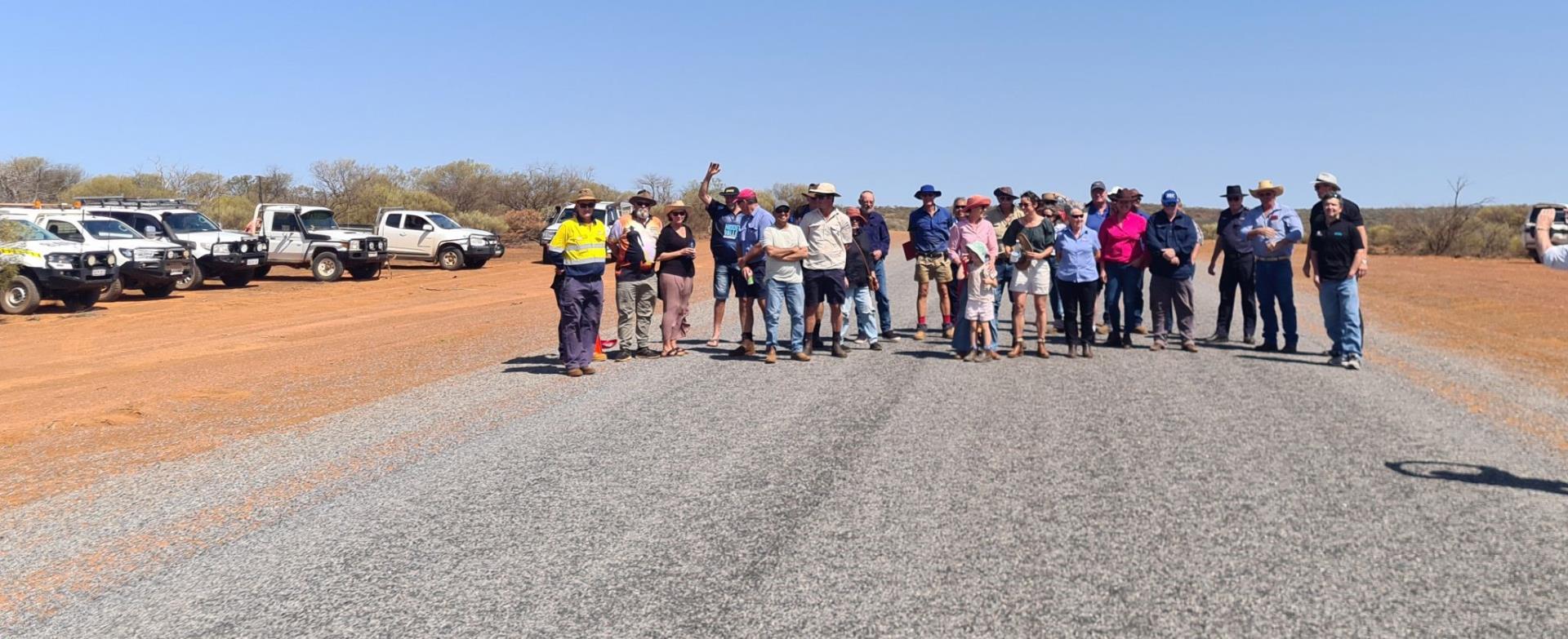Commission attends the sealing the Carnarvon–Mullewa Road celebration